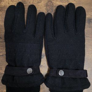 H&M Gloves men black Size L/XL warm Wool-blend Gloves
